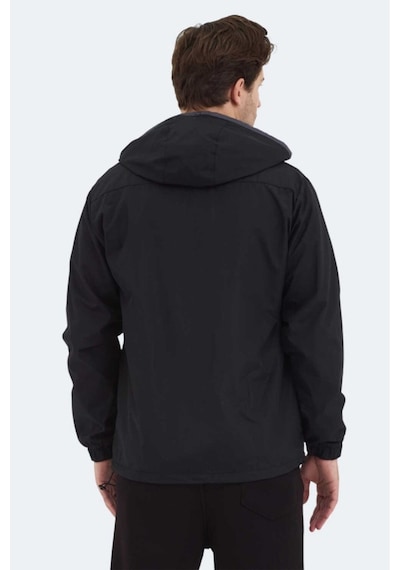 Slazenger Ofans Siyah Erkek Yağmurluk Mevsimlik Mont & Kaban