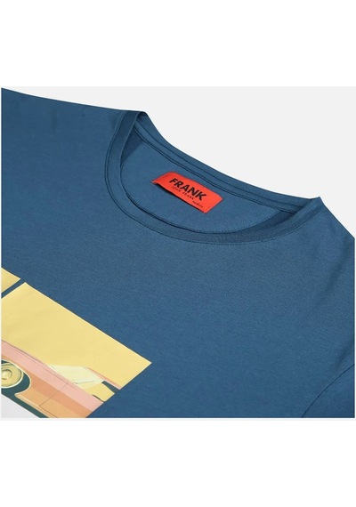 John Frank The Car Erkek Baskılı T-shirt Siyah