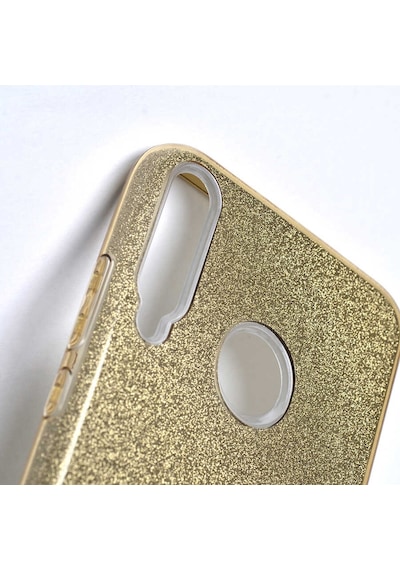 Huawei P40 Lite E Kılıf Zore Shining Silikon Gold