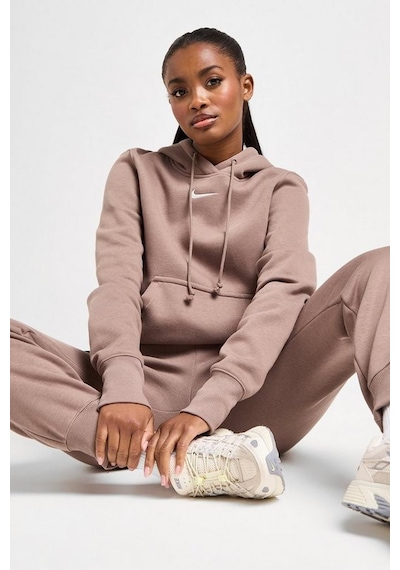 Nike Sportswear Phoenix Fleece Pullover Hoodie Kadın Kapüşonlu Sweatshirt Kahverengi Kahverengi