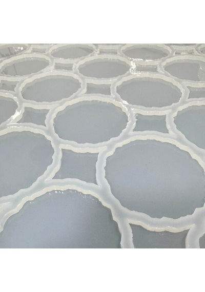 Tahtakale Toptancı Epoksi Silikon Kalıp Geode Tırtıklı Kenar Magnet Kalıbı 7 Cm 50 Li