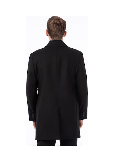 Plt8365 Dewberry Erkek Palto-Siyah