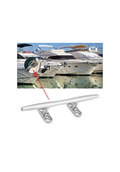 Tekne Koç Boynuzu 150mm. Paslanmaz Krom