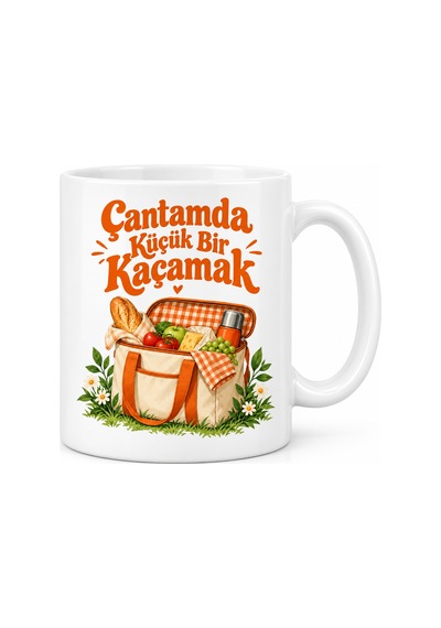 En-cag Çantamda Küçük Bir Kaçamak Tasarımlı Porselen Kupa - Model 515 Bss