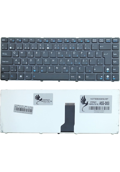 Asus Uyumlu UL30VT-QX090V, UL80AG-WX011V Klavye (Siyah)