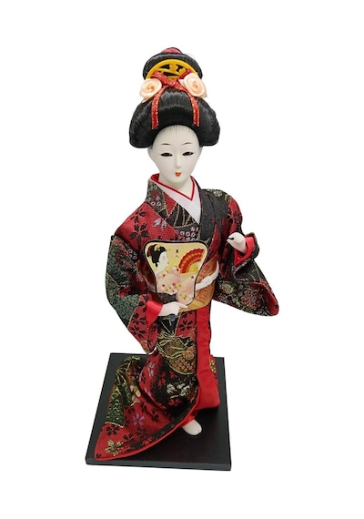 Japon Kimonolu Geyşa Bebek Kabuki Biblo 30 Cm No.21 Anime