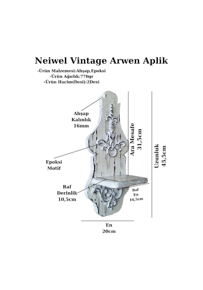 Neiwel Vintage Arwen Aplik