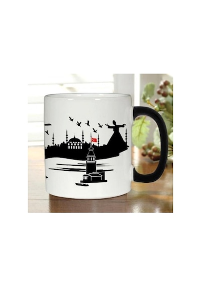 Istanbul Siluetli Sihirli Kupa Bardak