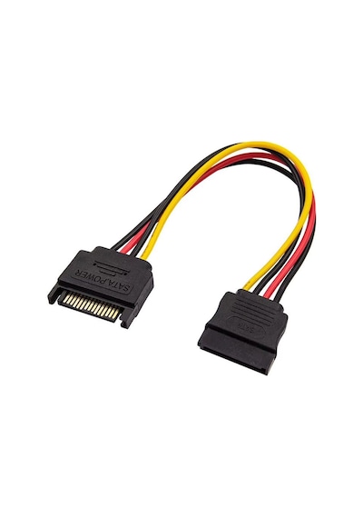 Sata 15 Pin Dişi Erkek Uzatma Kablosu Sata Hdd Güç Kablosu 30 Cm