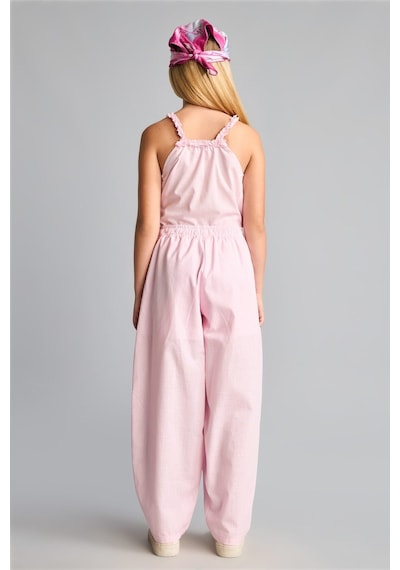 Defacto Geniş Paça Bol Kesim Poplin Pantolon Kız Çocuk I6754a826hspn648 Pembe-pn648