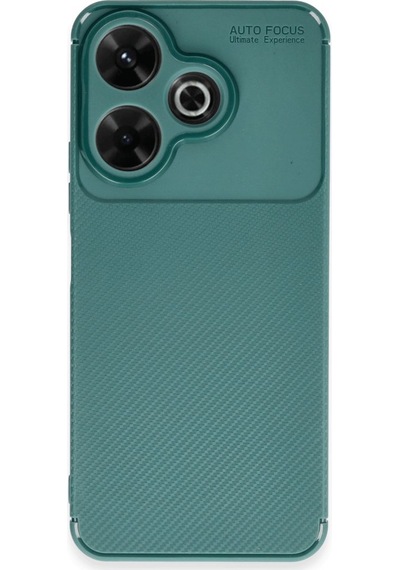 Xiaomi Redmi 13 4g Kılıf Karbon Silikon Case Kapak Koyu Yeşil