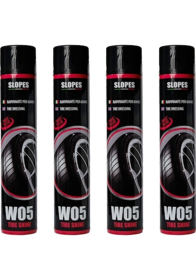 Slopes W05 Tyre Shine Lastik Parlatıcı Spray 4x500ml.