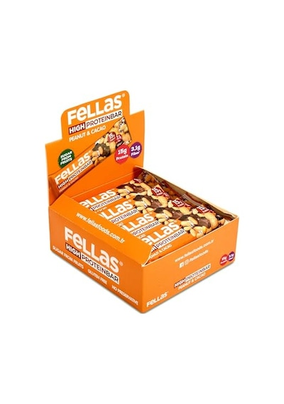Yüksek Protein Bar, Yer Fıstıklı Ve Kakaolu, 45gr X 12 Adet