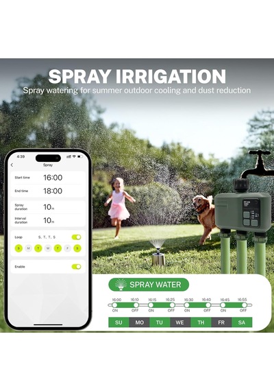 3 Çıkışlı Wifi Sulama Kontrol Ünitesi, Rf 433 Teknolojisi 500m, Bahçe Bilgisayar Sulama Zamanlayıcısı, Yağmur Gecikmeli Programlanabilir Bahçe Su Zamanlayıcısı, Otomatik Ve Manuel Sulama Modu