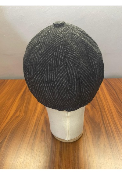Hamze Peaky Blinders Vintage Model Balıksırtı Kışlık Kasket Şapka Siyah