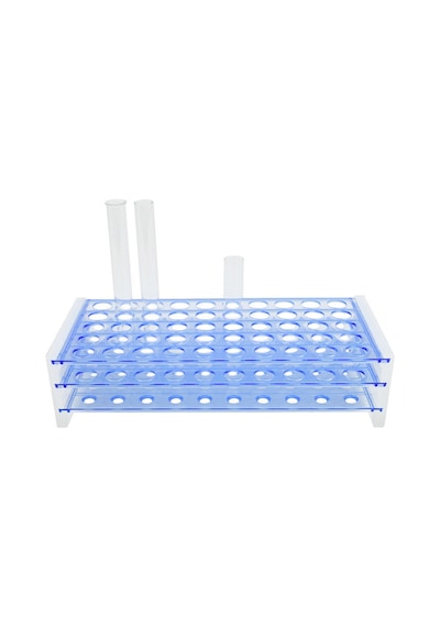Borox P24153.113 Deney Tüpü Sporu Plastik Mavi 12 MM + 13 MM 50 Tüplük Tüp Standı