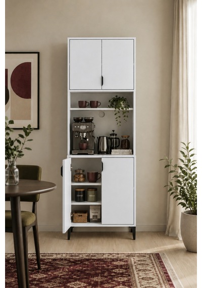 Goodnight Home Armon Mini 4 Kapaklı Kahve Köşesi Stüdyo Mutfak 64x190x44 Cm Antrasit Modern Tasarım Beyaz - 914345286 Beyaz Goodnight Home Armon Mini 4 Kapaklı Kahve Köşesi Stüdyo Mutfak 64x190x44 Cm Antrasit Modern Tasarım Beyaz - 914345286 Beyaz
