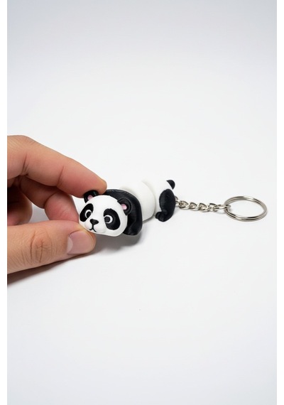 Panda Figürlü Hareketli Anahtarlık