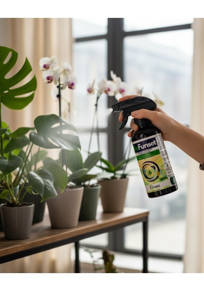 BioFunset 500 ml – Ev ve Süs Bitkilerinde Görülen Mildiyö, Külleme ve Küfleşmeye Yönelik Doğal Bakım Ürünü