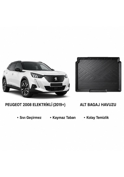 Peugeot 2008 Elektrikli 2019 Sonrası Alt Bagaj Havuzu