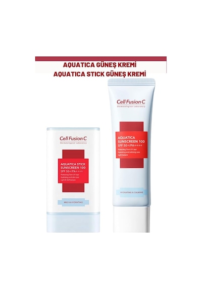 Cell Fusion C Aquatica Güneş Kremi SPF50+ 50 G + Aquatica Stick Güneş Kremi 19 G
