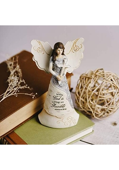 Elements Faith Melek , 6 1/2, Haç, Çan Tanrı Tüm Eşyalarınızı Mümkündür