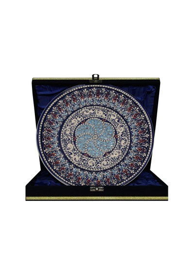 E38 El İşçiliği Çini Tabak 25 Cm - 6669