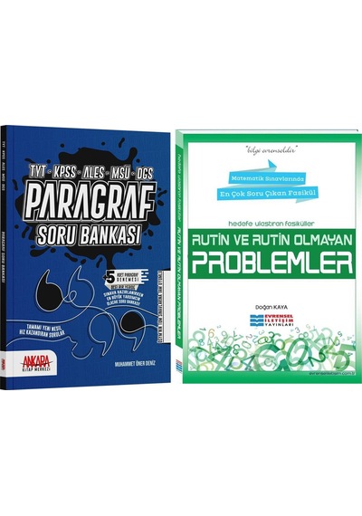 Evrensel İletişim Rutin Ve Rutin Olmayan Problemler Ve Akm Kitap Paragraf Soru Bankası Seti 2 Kitap