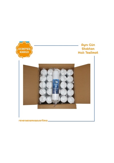 25 Takım Kapalı Kasa Su Arıtma Cihazı 12'' Inline Toptan Filtre 458132573