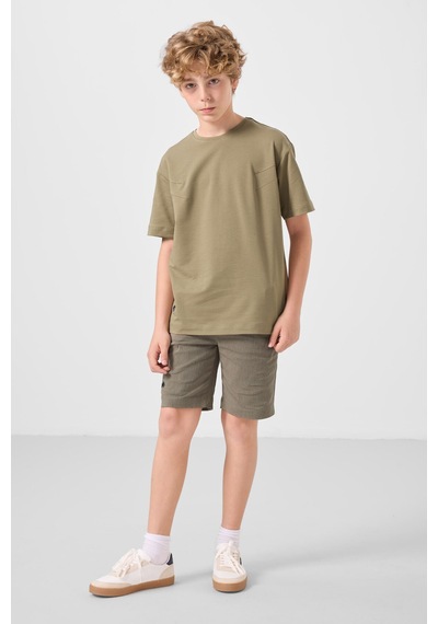 Koyu Bej-camel Pamuklu Oversize Fit Dokuma Hafif Esnek Chino Erkek Çocuk Şort Takım - 11277 Koyu Bej Koyu Bej-camel Pamuklu Oversize Fit Dokuma Hafif Esnek Chino Erkek Çocuk Şort Takım - 11277 Koyu Bej