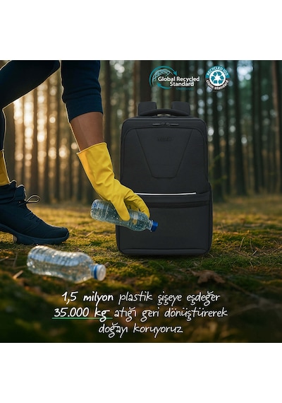 Mack Mce-1213 16 Offıce Pro-4 Eco Notebook Sırt Çantası Siyah