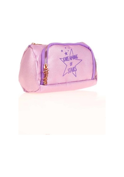 Kaukko Sparkle Plump Kalem Çantası Lila K2547