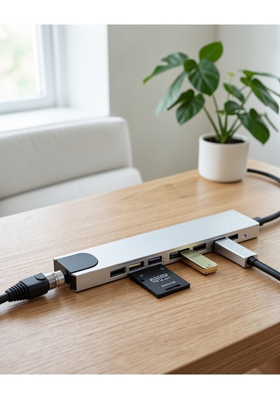 Type C Hub 8 Port Usb Hdmı Rj45 Kart Okuyucu Çoklayıcı 0
