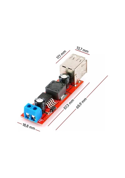 Dual Usb Soket Output 9v/12v/24v/36v To 5vdc-dc 3a Step-down Araç Şarj