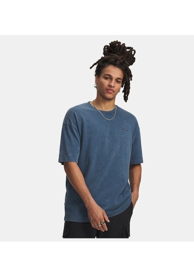 Under Armour M Hw Os Logo Wash Ss Erkek T-shirt 1389147-498 Mavi