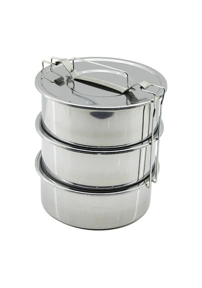 No-18cm 3lü Metal Sefer Tası Derinlik : 6.5cm Taşıma Kulp Bağlama Kancalı 5047 çok renkli