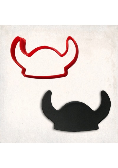 Viking Miğferi Kurabiye Kalıbı Şekillendirici Kopat KIrmızı