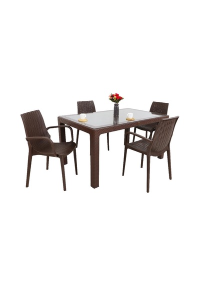 Mandella Elit Rattan 90x150 4 Kişilik Nirvana Koltuk Camlı Masa Takımı Kahverengi Diğer Mandella Elit Rattan 90x150 4 Kişilik Nirvana Koltuk Camlı Masa Takımı Kahverengi Diğer