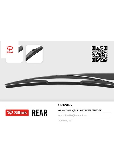 Silecek Süpürgesi Arka Plastık Tıp 300mm C4-fıesta Vı- 02 Focus Iı/ııı Sw-mondeo Iv-pıcanto-qashqaı Sılbak 7s71 N17402