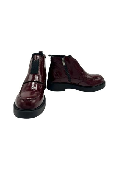 Kemal Tanca 874 K-144 Kadın Klasik Deri Bot Bordo
