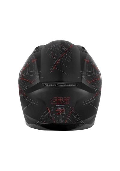 Givi 50.7 Phobia Kapalı Motosiklet Kaskı Mat Siyah - Kırmızı