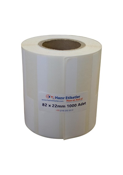 Kablo Bağlama Ve Tanımlama Etiketi Mat Pp Opak 82x22mm 1000 Adet Beyaz Çok Renkli