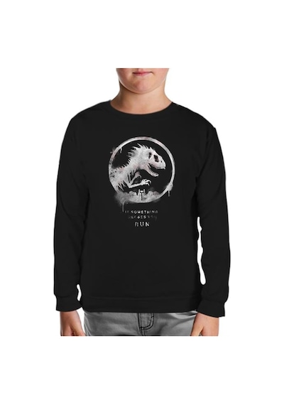 Lord Tshirt Jurassic Park - Run Siyah Çocuk Sweatshirt Siyah