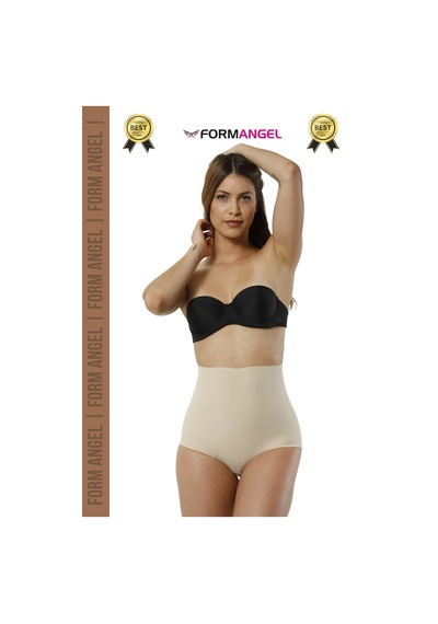 Form Angel Korse İz Göstermeyen Kaymaz Kadın Lazer Kesim Slip Korse 6'lı Set Siyah-ten