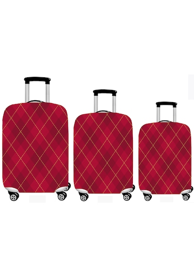 Smart Travel 3lü Set Büyük Orta Kabin Boy Valiz Bavul Koruyucu Kılıfı Kırmızı
