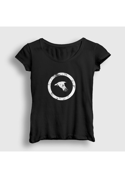 Presmono Kadın Bird Katatonia T-shirt Siyah