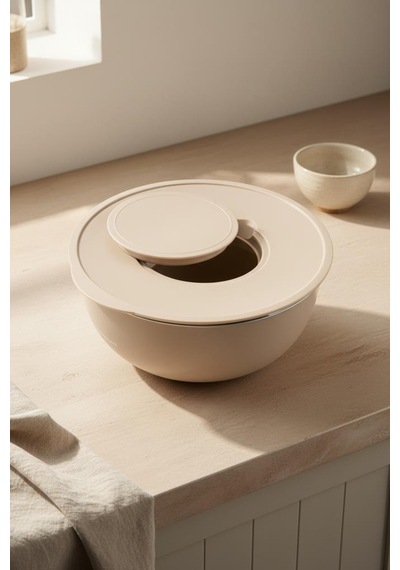 Bambum Nostalji - Karıştırma Kabı Toprak 24 Cm Taş