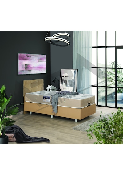 Nero Tek Kişilik Baza Comfort Yatak Basic Başlık %100 Çelik+ Mdf 100 x 200 CM