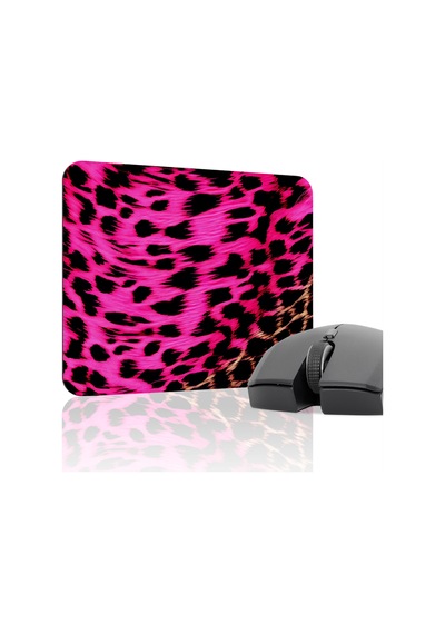 Leopar Kaymaz Dikişli Kauçuk Oyuncu Mousepad V5 - 22x18 Gaming Mouse Pad Fare Altlığı