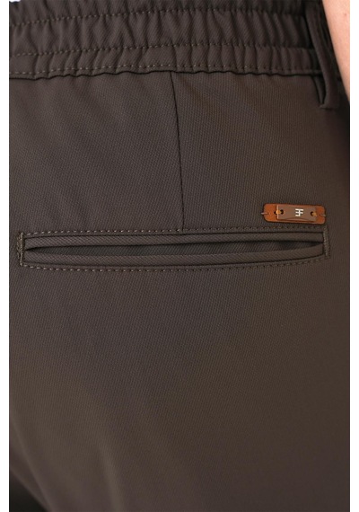Efor Comfort Fit Beli Lastikli Toprak Jogger Pantolon P 1185 TOPRAK
